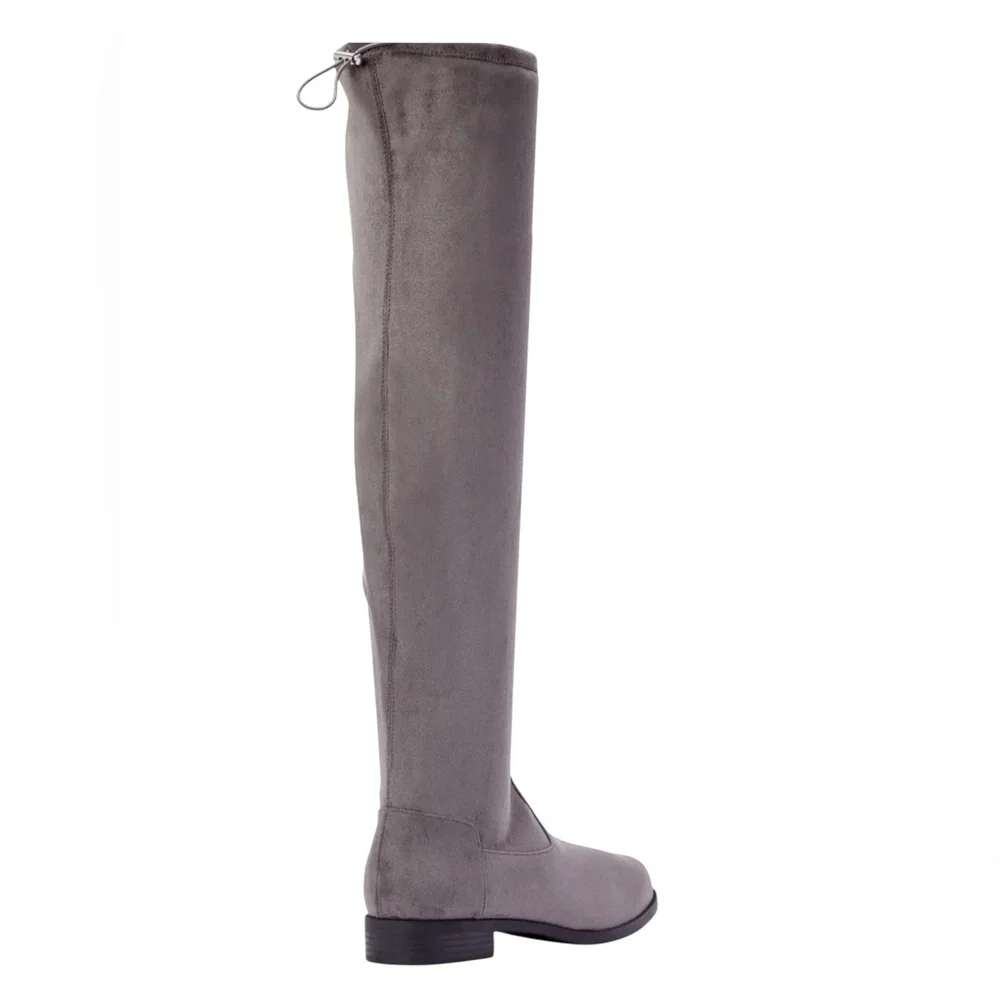 Gray over the knee flat boots size 8 by Justfab size 8